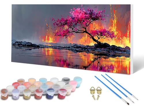 Malen Nach Zahlen Erwachsene Landschaft Malen Nach Zahlen Baum, DIY Set Erwachsene Paint by Numbers mit 3 Pinsel und Acrylfarben & Knitterfreie Leinwand für Zimmer Deko Wohnzimmer 60X120 CM -lsy250626 Malen Nach Zahlen Erwachsene Landschaft Malen Nach Zahlen Baum, DIY Set Erwachsene Paint by Numbers mit 3 Pinsel und Acrylfarben & Knitterfreie Leinwand für Zimmer Deko Wohnzimmer 60X120 CM -lsy250626 von LUESUAYN