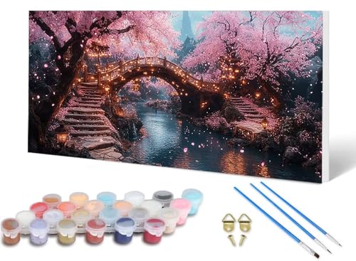 Malen Nach Zahlen Erwachsene Landschaft Malen Nach Zahlen Japan, DIY Set Erwachsene Paint by Numbers mit 3 Pinsel und Acrylfarben & Knitterfreie Leinwand für Zimmer Deko Wohnzimmer 40X80 CM -lsy250627 Malen Nach Zahlen Erwachsene Landschaft Malen Nach Zahlen Japan, DIY Set Erwachsene Paint by Numbers mit 3 Pinsel und Acrylfarben & Knitterfreie Leinwand für Zimmer Deko Wohnzimmer 40X80 CM -lsy250627 von LUESUAYN