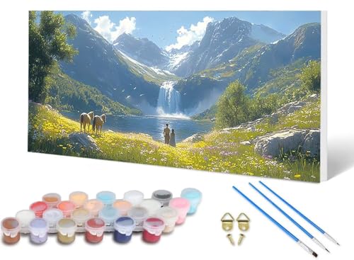 Malen Nach Zahlen Erwachsene Landschaft Malen Nach Zahlen Natur, DIY Set Erwachsene Paint by Numbers mit 3 Pinsel und Acrylfarben & Knitterfreie Leinwand für Zimmer Deko Wohnzimmer 40X80 CM -lsy2506IV Malen Nach Zahlen Erwachsene Landschaft Malen Nach Zahlen Natur, DIY Set Erwachsene Paint by Numbers mit 3 Pinsel und Acrylfarben & Knitterfreie Leinwand für Zimmer Deko Wohnzimmer 40X80 CM -lsy2506IV von LUESUAYN