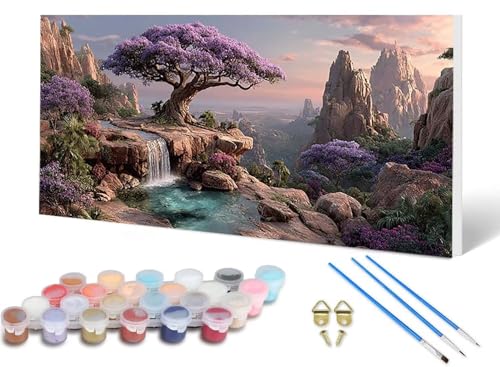 Malen Nach Zahlen Erwachsene Landschaft Malen Nach Zahlen Natur, DIY Set Erwachsene Paint by Numbers mit 3 Pinsel und Acrylfarben & Leinwand für Zimmer Deko Wohnzimmer, Geschenke 40 x 80 cm -lsy25064Q Malen Nach Zahlen Erwachsene Landschaft Malen Nach Zahlen Natur, DIY Set Erwachsene Paint by Numbers mit 3 Pinsel und Acrylfarben & Leinwand für Zimmer Deko Wohnzimmer, Geschenke 40 x 80 cm -lsy25064Q von LUESUAYN