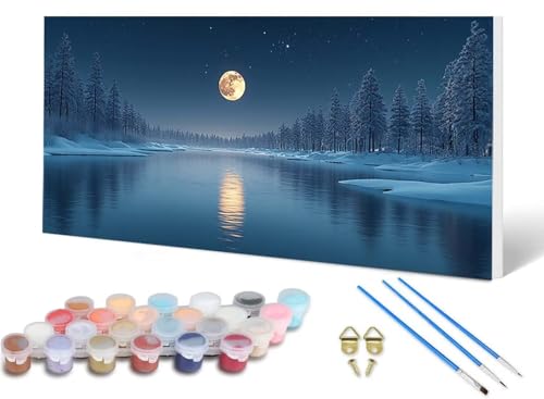 Malen Nach Zahlen Erwachsene Landschaft Malen Nach Zahlen Winter, DIY Set Erwachsene Paint by Numbers mit 3 Pinsel und Acrylfarben & Leinwand für Zimmer Deko Wohnzimmer 100 x 200 cm -lsy250671WB Malen Nach Zahlen Erwachsene Landschaft Malen Nach Zahlen Winter, DIY Set Erwachsene Paint by Numbers mit 3 Pinsel und Acrylfarben & Leinwand für Zimmer Deko Wohnzimmer 100 x 200 cm -lsy250671WB von LUESUAYN