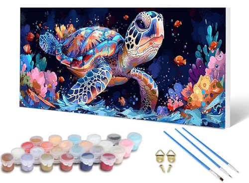 Malen Nach Zahlen Erwachsene Meeresschildkröten Malen Nach Zahlen Tier, DIY Set Erwachsene Paint by Numbers mit 3 Pinsel und Acrylfarben & Leinwand für Zimmer Deko Wohnzimmer 80X160CM -lsy2506N6 Malen Nach Zahlen Erwachsene Meeresschildkröten Malen Nach Zahlen Tier, DIY Set Erwachsene Paint by Numbers mit 3 Pinsel und Acrylfarben & Leinwand für Zimmer Deko Wohnzimmer 80X160CM -lsy2506N6 von LUESUAYN