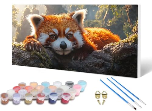 Malen Nach Zahlen Erwachsene Panda Malen Nach Zahlen Tier, DIY Set Erwachsene Paint by Numbers mit 3 Pinsel und Acrylfarben & Knitterfreie Leinwand für Zimmer Deko Wohnzimmer 40X80CM -lsy250623 Malen Nach Zahlen Erwachsene Panda Malen Nach Zahlen Tier, DIY Set Erwachsene Paint by Numbers mit 3 Pinsel und Acrylfarben & Knitterfreie Leinwand für Zimmer Deko Wohnzimmer 40X80CM -lsy250623 von LUESUAYN