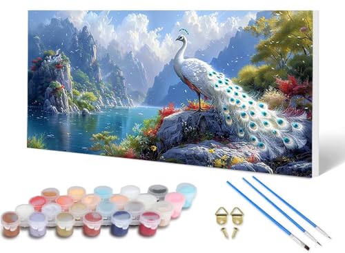 Malen Nach Zahlen Erwachsene Pfau Malen Nach Zahlen Tier, DIY Set Erwachsene Paint by Numbers mit 3 Pinsel und Acrylfarben & Knitterfreie Leinwand für Zimmer Deko Wohnzimmer 40 x 80 cm -lsy250659 Malen Nach Zahlen Erwachsene Pfau Malen Nach Zahlen Tier, DIY Set Erwachsene Paint by Numbers mit 3 Pinsel und Acrylfarben & Knitterfreie Leinwand für Zimmer Deko Wohnzimmer 40 x 80 cm -lsy250659 von LUESUAYN