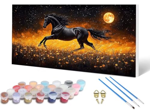 Malen Nach Zahlen Erwachsene Pferd Malen Nach Zahlen Sternenhimmel, DIY Set Erwachsene Paint by Numbers mit 3 Pinsel und Acrylfarben & Leinwand für Zimmer Deko Wohnzimmer, Geschenke 60X120CM -lsy256JY Malen Nach Zahlen Erwachsene Pferd Malen Nach Zahlen Sternenhimmel, DIY Set Erwachsene Paint by Numbers mit 3 Pinsel und Acrylfarben & Leinwand für Zimmer Deko Wohnzimmer, Geschenke 60X120CM -lsy256JY von LUESUAYN