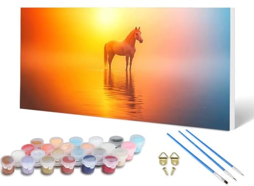 Malen Nach Zahlen Erwachsene Pferd Malen Nach Zahlen Tier, DIY Set Erwachsene Paint by Numbers mit 3 Pinsel und Acrylfarben & Knitterfreie Leinwand für Zimmer Deko Wohnzimmer 100X200 CM -lsy2506RO Malen Nach Zahlen Erwachsene Pferd Malen Nach Zahlen Tier, DIY Set Erwachsene Paint by Numbers mit 3 Pinsel und Acrylfarben & Knitterfreie Leinwand für Zimmer Deko Wohnzimmer 100X200 CM -lsy2506RO von LUESUAYN