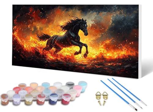 Malen Nach Zahlen Erwachsene Pferd Malen Nach Zahlen Tier, DIY Set Erwachsene Paint by Numbers mit 3 Pinsel und Acrylfarben & Knitterfreie Leinwand für Zimmer Deko Wohnzimmer 100X200CM -lsy2506IV Malen Nach Zahlen Erwachsene Pferd Malen Nach Zahlen Tier, DIY Set Erwachsene Paint by Numbers mit 3 Pinsel und Acrylfarben & Knitterfreie Leinwand für Zimmer Deko Wohnzimmer 100X200CM -lsy2506IV von LUESUAYN
