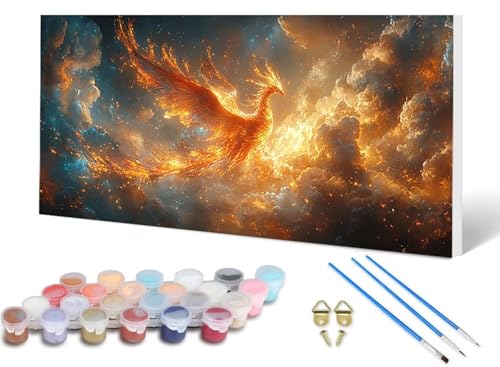 Malen Nach Zahlen Erwachsene Phönix Malen Nach Zahlen Tier, DIY Set Erwachsene Paint by Numbers mit 3 Pinsel und Acrylfarben & Knitterfreie Leinwand für Zimmer Deko Wohnzimmer 80 x 160 cm -lsy2506H8 Malen Nach Zahlen Erwachsene Phönix Malen Nach Zahlen Tier, DIY Set Erwachsene Paint by Numbers mit 3 Pinsel und Acrylfarben & Knitterfreie Leinwand für Zimmer Deko Wohnzimmer 80 x 160 cm -lsy2506H8 von LUESUAYN