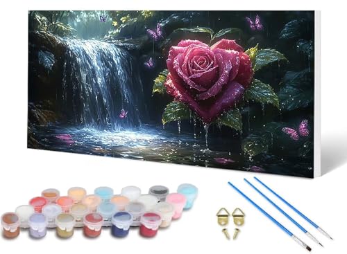 Malen Nach Zahlen Erwachsene Rose Malen Nach Zahlen Schmetterling, DIY Set Erwachsene Paint by Numbers mit 3 Pinsel und Acrylfarben & Leinwand für Zimmer Deko Wohnzimmer 40 x 80 cm -lsy25067CYU Malen Nach Zahlen Erwachsene Rose Malen Nach Zahlen Schmetterling, DIY Set Erwachsene Paint by Numbers mit 3 Pinsel und Acrylfarben & Leinwand für Zimmer Deko Wohnzimmer 40 x 80 cm -lsy25067CYU von LUESUAYN