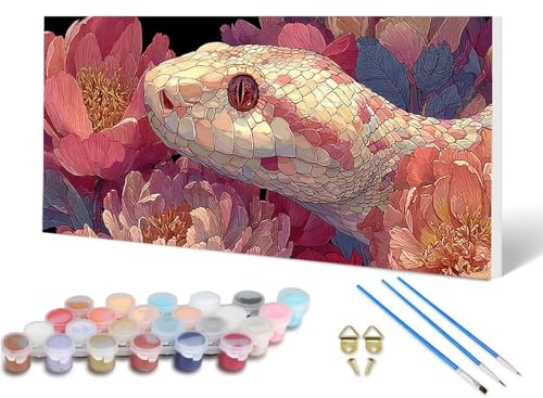 Malen Nach Zahlen Erwachsene Schlange Malen Nach Zahlen Blume, DIY Set Erwachsene Paint by Numbers mit 3 Pinsel und Acrylfarben & Knitterfreie Leinwand für Zimmer Deko Wohnzimmer 80X160 CM -lsy250671 Malen Nach Zahlen Erwachsene Schlange Malen Nach Zahlen Blume, DIY Set Erwachsene Paint by Numbers mit 3 Pinsel und Acrylfarben & Knitterfreie Leinwand für Zimmer Deko Wohnzimmer 80X160 CM -lsy250671 von LUESUAYN
