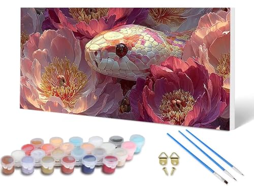 Malen Nach Zahlen Erwachsene Schlange Malen Nach Zahlen Blume, DIY Set Erwachsene Paint by Numbers mit 3 Pinsel und Acrylfarben & Knitterfreie Leinwand für Zimmer Deko Wohnzimmer 80X160 CM -lsy250601 Malen Nach Zahlen Erwachsene Schlange Malen Nach Zahlen Blume, DIY Set Erwachsene Paint by Numbers mit 3 Pinsel und Acrylfarben & Knitterfreie Leinwand für Zimmer Deko Wohnzimmer 80X160 CM -lsy250601 von LUESUAYN