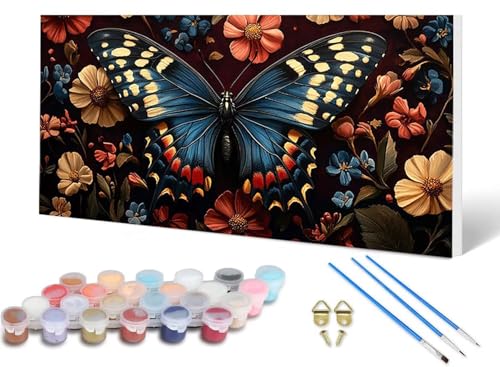 Malen Nach Zahlen Erwachsene Schmetterling Malen Nach Zahlen Blume, DIY Set Erwachsene Paint by Numbers mit 3 Pinsel und Acrylfarben & Leinwand für Zimmer Deko Wohnzimmer, Geschenke 60X120CM -lsy256S9 Malen Nach Zahlen Erwachsene Schmetterling Malen Nach Zahlen Blume, DIY Set Erwachsene Paint by Numbers mit 3 Pinsel und Acrylfarben & Leinwand für Zimmer Deko Wohnzimmer, Geschenke 60X120CM -lsy256S9 von LUESUAYN