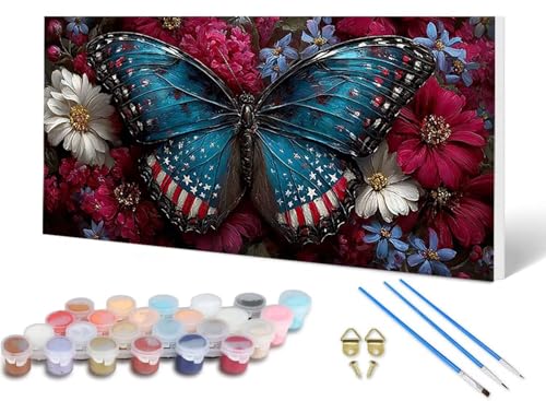 Malen Nach Zahlen Erwachsene Schmetterling Malen Nach Zahlen Blume, DIY Set Erwachsene Paint by Numbers mit 3 Pinsel und Acrylfarben & Leinwand für Zimmer Deko Wohnzimmer 100 x 200 cm -lsy2506W4 Malen Nach Zahlen Erwachsene Schmetterling Malen Nach Zahlen Blume, DIY Set Erwachsene Paint by Numbers mit 3 Pinsel und Acrylfarben & Leinwand für Zimmer Deko Wohnzimmer 100 x 200 cm -lsy2506W4 von LUESUAYN