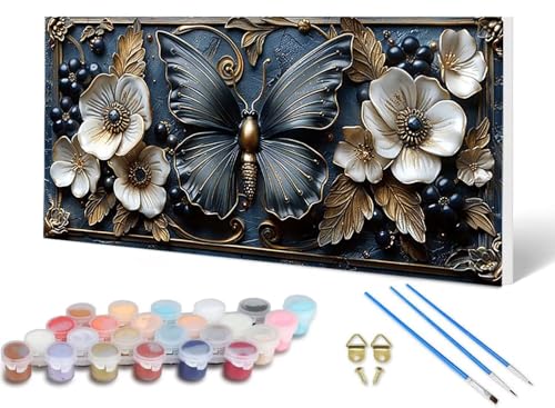 Malen Nach Zahlen Erwachsene Schmetterling Malen Nach Zahlen Blume, DIY Set Erwachsene Paint by Numbers mit 3 Pinsel und Acrylfarben & Leinwand für Zimmer Deko Wohnzimmer 60X120 CM -lsy2506OZ2I Malen Nach Zahlen Erwachsene Schmetterling Malen Nach Zahlen Blume, DIY Set Erwachsene Paint by Numbers mit 3 Pinsel und Acrylfarben & Leinwand für Zimmer Deko Wohnzimmer 60X120 CM -lsy2506OZ2I von LUESUAYN
