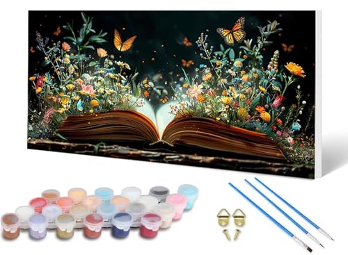 Malen Nach Zahlen Erwachsene Schmetterling Malen Nach Zahlen Blume, DIY Set Erwachsene Paint by Numbers mit 3 Pinsel und Acrylfarben & Leinwand für Zimmer Deko Wohnzimmer 80X160 CM -lsy25066TSM Malen Nach Zahlen Erwachsene Schmetterling Malen Nach Zahlen Blume, DIY Set Erwachsene Paint by Numbers mit 3 Pinsel und Acrylfarben & Leinwand für Zimmer Deko Wohnzimmer 80X160 CM -lsy25066TSM von LUESUAYN