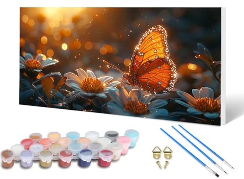 Malen Nach Zahlen Erwachsene Schmetterling Malen Nach Zahlen Tier, DIY Set Erwachsene Paint by Numbers mit 3 Pinsel und Acrylfarben & Leinwand für Zimmer Deko Wohnzimmer, Geschenke 40X80CM -lsy25063W Malen Nach Zahlen Erwachsene Schmetterling Malen Nach Zahlen Tier, DIY Set Erwachsene Paint by Numbers mit 3 Pinsel und Acrylfarben & Leinwand für Zimmer Deko Wohnzimmer, Geschenke 40X80CM -lsy25063W von LUESUAYN