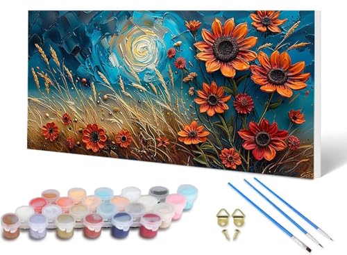 Malen Nach Zahlen Erwachsene Sonnenblume Malen Nach Zahlen Blume, DIY Set Erwachsene Paint by Numbers mit 3 Pinsel und Acrylfarben & Leinwand für Zimmer Deko Wohnzimmer, Geschenke 100X200 CM -lsy2560F Malen Nach Zahlen Erwachsene Sonnenblume Malen Nach Zahlen Blume, DIY Set Erwachsene Paint by Numbers mit 3 Pinsel und Acrylfarben & Leinwand für Zimmer Deko Wohnzimmer, Geschenke 100X200 CM -lsy2560F von LUESUAYN