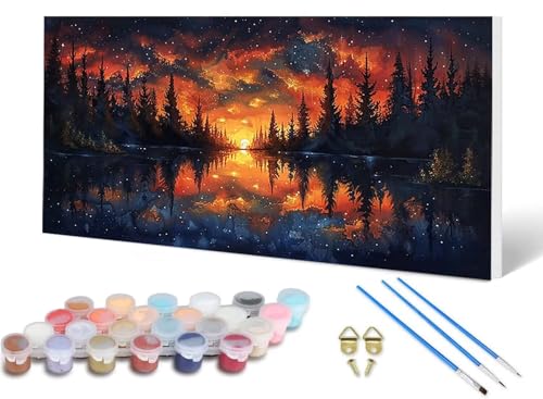 Malen Nach Zahlen Erwachsene Sonnenuntergang Malen Nach Zahlen Sternenhimmel, DIY Set Erwachsene Paint by Numbers mit 3 Pinsel und Acrylfarben & Leinwand für Zimmer Deko Wohnzimmer 100X200 CM -ls256X9 Malen Nach Zahlen Erwachsene Sonnenuntergang Malen Nach Zahlen Sternenhimmel, DIY Set Erwachsene Paint by Numbers mit 3 Pinsel und Acrylfarben & Leinwand für Zimmer Deko Wohnzimmer 100X200 CM -ls256X9 von LUESUAYN
