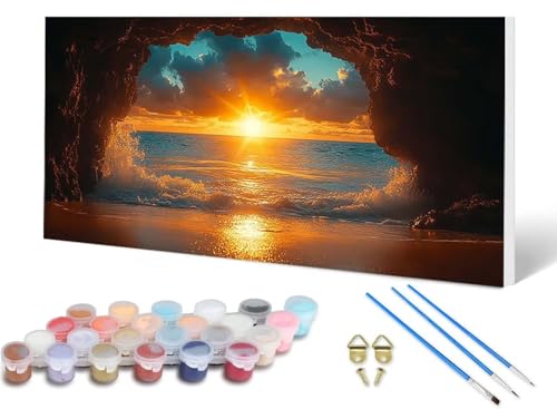 Malen Nach Zahlen Erwachsene Sonnenuntergang Malen Nach Zahlen Strand, DIY Set Erwachsene Paint by Numbers mit 3 Pinsel und Acrylfarben & Leinwand für Zimmer Deko Wohnzimmer 60 x 120 cm -lsy2506Z6 Malen Nach Zahlen Erwachsene Sonnenuntergang Malen Nach Zahlen Strand, DIY Set Erwachsene Paint by Numbers mit 3 Pinsel und Acrylfarben & Leinwand für Zimmer Deko Wohnzimmer 60 x 120 cm -lsy2506Z6 von LUESUAYN