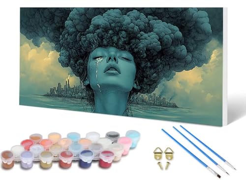 Malen Nach Zahlen Erwachsene Stadt Malen Nach Zahlen Katastrophe, DIY Set Erwachsene Paint by Numbers mit 3 Pinsel und Acrylfarben & Leinwand für Zimmer Deko Wohnzimmer, Geschenke 80X160 CM -lsy2506RG Malen Nach Zahlen Erwachsene Stadt Malen Nach Zahlen Katastrophe, DIY Set Erwachsene Paint by Numbers mit 3 Pinsel und Acrylfarben & Leinwand für Zimmer Deko Wohnzimmer, Geschenke 80X160 CM -lsy2506RG von LUESUAYN