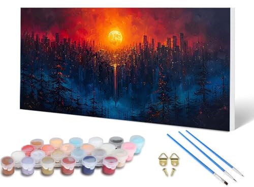 Malen Nach Zahlen Erwachsene Stadt Malen Nach Zahlen Landschaft, DIY Set Erwachsene Paint by Numbers mit 3 Pinsel und Acrylfarben & Leinwand für Zimmer Deko Wohnzimmer, Geschenke 100X200 CM -lsy2506VW Malen Nach Zahlen Erwachsene Stadt Malen Nach Zahlen Landschaft, DIY Set Erwachsene Paint by Numbers mit 3 Pinsel und Acrylfarben & Leinwand für Zimmer Deko Wohnzimmer, Geschenke 100X200 CM -lsy2506VW von LUESUAYN