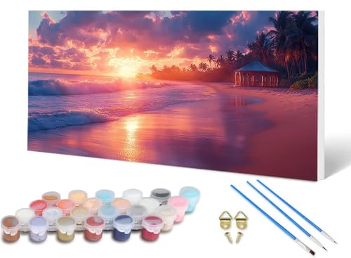 Malen Nach Zahlen Erwachsene Strand Malen Nach Zahlen Landschaft, DIY Set Erwachsene Paint by Numbers mit 3 Pinsel und Acrylfarben & Leinwand für Zimmer Deko Wohnzimmer, Geschenke 100X200CM -lsy2506YU Malen Nach Zahlen Erwachsene Strand Malen Nach Zahlen Landschaft, DIY Set Erwachsene Paint by Numbers mit 3 Pinsel und Acrylfarben & Leinwand für Zimmer Deko Wohnzimmer, Geschenke 100X200CM -lsy2506YU von LUESUAYN