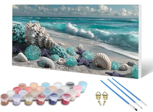 Malen Nach Zahlen Erwachsene Strand Malen Nach Zahlen Landschaft, DIY Set Erwachsene Paint by Numbers mit 3 Pinsel und Acrylfarben & Leinwand für Zimmer Deko Wohnzimmer, Geschenke 80X160 CM -lsy2506U1 Malen Nach Zahlen Erwachsene Strand Malen Nach Zahlen Landschaft, DIY Set Erwachsene Paint by Numbers mit 3 Pinsel und Acrylfarben & Leinwand für Zimmer Deko Wohnzimmer, Geschenke 80X160 CM -lsy2506U1 von LUESUAYN