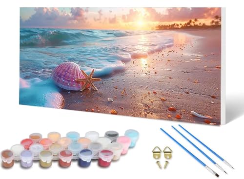 Malen Nach Zahlen Erwachsene Strand Malen Nach Zahlen Landschaft, DIY Set Erwachsene Paint by Numbers mit 3 Pinsel und Acrylfarben & Leinwand für Zimmer Deko Wohnzimmer 80 x 160 cm -lsy2506YZRH Malen Nach Zahlen Erwachsene Strand Malen Nach Zahlen Landschaft, DIY Set Erwachsene Paint by Numbers mit 3 Pinsel und Acrylfarben & Leinwand für Zimmer Deko Wohnzimmer 80 x 160 cm -lsy2506YZRH von LUESUAYN