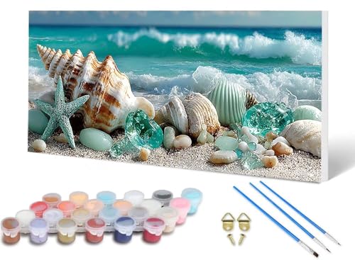Malen Nach Zahlen Erwachsene Strand Malen Nach Zahlen Muschel, DIY Set Erwachsene Paint by Numbers mit 3 Pinsel und Acrylfarben & Knitterfreie Leinwand für Zimmer Deko Wohnzimmer 80X160CM -lsy250656 Malen Nach Zahlen Erwachsene Strand Malen Nach Zahlen Muschel, DIY Set Erwachsene Paint by Numbers mit 3 Pinsel und Acrylfarben & Knitterfreie Leinwand für Zimmer Deko Wohnzimmer 80X160CM -lsy250656 von LUESUAYN