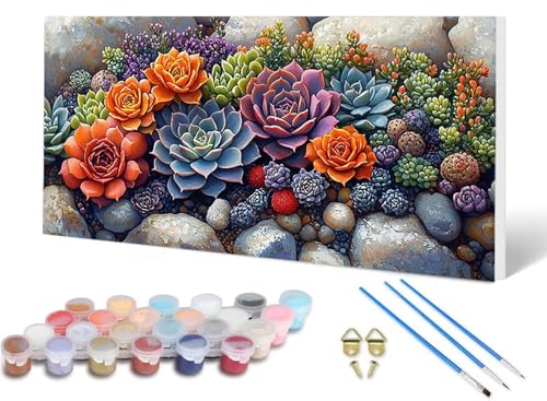 Malen Nach Zahlen Erwachsene Sukkulenten Malen Nach Zahlen Blume, DIY Set Erwachsene Paint by Numbers mit 3 Pinsel und Acrylfarben & Leinwand für Zimmer Deko Wohnzimmer, Geschenke 100X200 CM -lsy25687 Malen Nach Zahlen Erwachsene Sukkulenten Malen Nach Zahlen Blume, DIY Set Erwachsene Paint by Numbers mit 3 Pinsel und Acrylfarben & Leinwand für Zimmer Deko Wohnzimmer, Geschenke 100X200 CM -lsy25687 von LUESUAYN