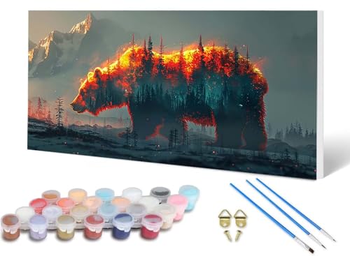 Malen Nach Zahlen Erwachsene Tragen Malen Nach Zahlen Wald, DIY Set Erwachsene Paint by Numbers mit 3 Pinsel und Acrylfarben & Knitterfreie Leinwand für Zimmer Deko Wohnzimmer 40 x 80 cm -lsy25061W Malen Nach Zahlen Erwachsene Tragen Malen Nach Zahlen Wald, DIY Set Erwachsene Paint by Numbers mit 3 Pinsel und Acrylfarben & Knitterfreie Leinwand für Zimmer Deko Wohnzimmer 40 x 80 cm -lsy25061W von LUESUAYN