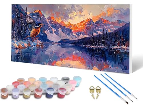 Malen Nach Zahlen Erwachsene Vogel Malen Nach Zahlen Berg, DIY Set Erwachsene Paint by Numbers mit 3 Pinsel und Acrylfarben & Knitterfreie Leinwand für Zimmer Deko Wohnzimmer 40X80 CM -lsy250602 Malen Nach Zahlen Erwachsene Vogel Malen Nach Zahlen Berg, DIY Set Erwachsene Paint by Numbers mit 3 Pinsel und Acrylfarben & Knitterfreie Leinwand für Zimmer Deko Wohnzimmer 40X80 CM -lsy250602 von LUESUAYN