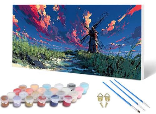 Malen Nach Zahlen Erwachsene Wiese Malen Nach Zahlen Landschaft, DIY Set Erwachsene Paint by Numbers mit 3 Pinsel und Acrylfarben & Leinwand für Zimmer Deko Wohnzimmer, Geschenke 80X160 CM -lsy25068R Malen Nach Zahlen Erwachsene Wiese Malen Nach Zahlen Landschaft, DIY Set Erwachsene Paint by Numbers mit 3 Pinsel und Acrylfarben & Leinwand für Zimmer Deko Wohnzimmer, Geschenke 80X160 CM -lsy25068R von LUESUAYN