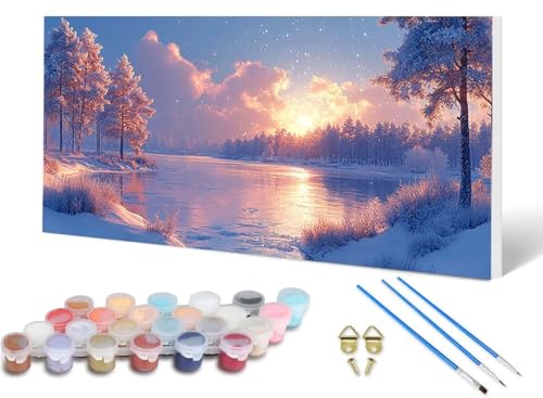 Malen Nach Zahlen Erwachsene Winter Malen Nach Zahlen Landschaft, DIY Set Erwachsene Paint by Numbers mit 3 Pinsel und Acrylfarben & Leinwand für Zimmer Deko Wohnzimmer, Geschenke 60X120 CM -lsy250632 Malen Nach Zahlen Erwachsene Winter Malen Nach Zahlen Landschaft, DIY Set Erwachsene Paint by Numbers mit 3 Pinsel und Acrylfarben & Leinwand für Zimmer Deko Wohnzimmer, Geschenke 60X120 CM -lsy250632 von LUESUAYN