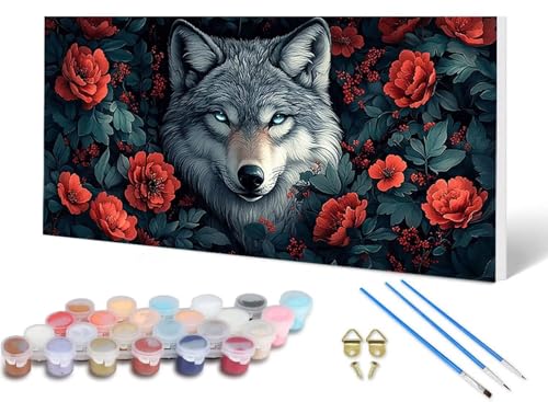 Malen Nach Zahlen Erwachsene Wolf Malen Nach Zahlen Blume, DIY Set Erwachsene Paint by Numbers mit 3 Pinsel und Acrylfarben & Knitterfreie Leinwand für Zimmer Deko Wohnzimmer 100 x 200 cm -lsy250628 Malen Nach Zahlen Erwachsene Wolf Malen Nach Zahlen Blume, DIY Set Erwachsene Paint by Numbers mit 3 Pinsel und Acrylfarben & Knitterfreie Leinwand für Zimmer Deko Wohnzimmer 100 x 200 cm -lsy250628 von LUESUAYN