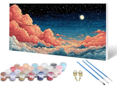 Malen Nach Zahlen Erwachsene Wolke Malen Nach Zahlen Landschaft, DIY Set Erwachsene Paint by Numbers mit 3 Pinsel und Acrylfarben & Leinwand für Zimmer Deko Wohnzimmer, Geschenke 40 x 80 cm -lsy2506H6 Malen Nach Zahlen Erwachsene Wolke Malen Nach Zahlen Landschaft, DIY Set Erwachsene Paint by Numbers mit 3 Pinsel und Acrylfarben & Leinwand für Zimmer Deko Wohnzimmer, Geschenke 40 x 80 cm -lsy2506H6 von LUESUAYN
