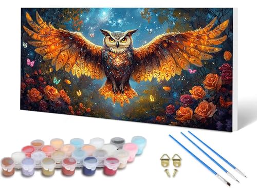 Malen Nach Zahlen Eule Malen Nach Zahlen Erwachsene Rose 70X140 CM, DIY Paint by Numbers Bastelset Erwachsene Anfänger mit 3 Pinsel und Acrylfarben & Knitterfreie Leinwand für Wanddeko -lsy2506PF Malen Nach Zahlen Eule Malen Nach Zahlen Erwachsene Rose 70X140 CM, DIY Paint by Numbers Bastelset Erwachsene Anfänger mit 3 Pinsel und Acrylfarben & Knitterfreie Leinwand für Wanddeko -lsy2506PF von LUESUAYN