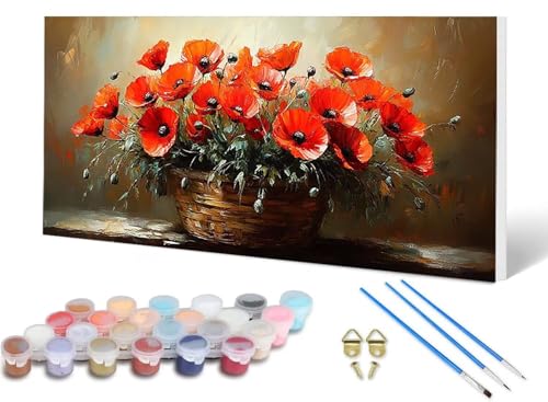 Malen Nach Zahlen Färberdistel Malen Nach Zahlen Erwachsene Blume 30X60 CM, DIY Paint by Numbers Bastelset Erwachsene Anfänger mit 3 Pinsel und Acrylfarben & Leinwand für Wanddeko, Geschenke -lsy256GL Malen Nach Zahlen Färberdistel Malen Nach Zahlen Erwachsene Blume 30X60 CM, DIY Paint by Numbers Bastelset Erwachsene Anfänger mit 3 Pinsel und Acrylfarben & Leinwand für Wanddeko, Geschenke -lsy256GL von LUESUAYN