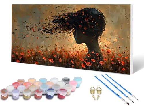 Malen Nach Zahlen Frau Malen Nach Zahlen Erwachsene Blume 100X300CM, DIY Paint by Numbers Bastelset Erwachsene Anfänger mit 3 Pinsel und Acrylfarben & Knitterfreie Leinwand für Wanddeko -lsy2506HI Malen Nach Zahlen Frau Malen Nach Zahlen Erwachsene Blume 100X300CM, DIY Paint by Numbers Bastelset Erwachsene Anfänger mit 3 Pinsel und Acrylfarben & Knitterfreie Leinwand für Wanddeko -lsy2506HI von LUESUAYN