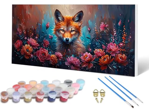 Malen Nach Zahlen Fuchs Malen Nach Zahlen Erwachsene Blume 30 x 60 cm, DIY Paint by Numbers Bastelset Erwachsene Anfänger mit 3 Pinsel und Acrylfarben & Knitterfreie Leinwand für Wanddeko -lsy2506RF Malen Nach Zahlen Fuchs Malen Nach Zahlen Erwachsene Blume 30 x 60 cm, DIY Paint by Numbers Bastelset Erwachsene Anfänger mit 3 Pinsel und Acrylfarben & Knitterfreie Leinwand für Wanddeko -lsy2506RF von LUESUAYN