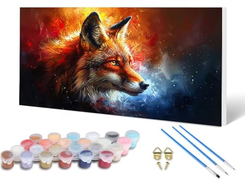 Malen Nach Zahlen Fuchs Malen Nach Zahlen Erwachsene Tier 30 x 60 cm, DIY Paint by Numbers Bastelset Erwachsene Anfänger mit 3 Pinsel und Acrylfarben & Knitterfreie Leinwand für Wanddeko -lsy250609 Malen Nach Zahlen Fuchs Malen Nach Zahlen Erwachsene Tier 30 x 60 cm, DIY Paint by Numbers Bastelset Erwachsene Anfänger mit 3 Pinsel und Acrylfarben & Knitterfreie Leinwand für Wanddeko -lsy250609 von LUESUAYN
