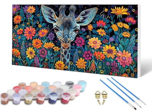 Malen Nach Zahlen Giraffe Malen Nach Zahlen Erwachsene Blume 30 x 60 cm, DIY Paint by Numbers Bastelset Erwachsene Anfänger mit 3 Pinsel und Acrylfarben & Knitterfreie Leinwand für Wanddeko -lsy250660 Malen Nach Zahlen Giraffe Malen Nach Zahlen Erwachsene Blume 30 x 60 cm, DIY Paint by Numbers Bastelset Erwachsene Anfänger mit 3 Pinsel und Acrylfarben & Knitterfreie Leinwand für Wanddeko -lsy250660 von LUESUAYN