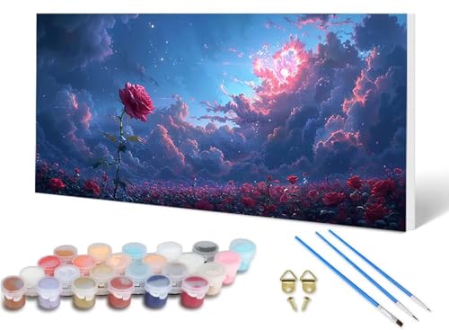 Malen Nach Zahlen Himmel Malen Nach Zahlen Erwachsene Rose 100X300CM, DIY Paint by Numbers Bastelset Erwachsene Anfänger mit 3 Pinsel und Acrylfarben & Knitterfreie Leinwand für Wanddeko -lsy2506DL Malen Nach Zahlen Himmel Malen Nach Zahlen Erwachsene Rose 100X300CM, DIY Paint by Numbers Bastelset Erwachsene Anfänger mit 3 Pinsel und Acrylfarben & Knitterfreie Leinwand für Wanddeko -lsy2506DL von LUESUAYN