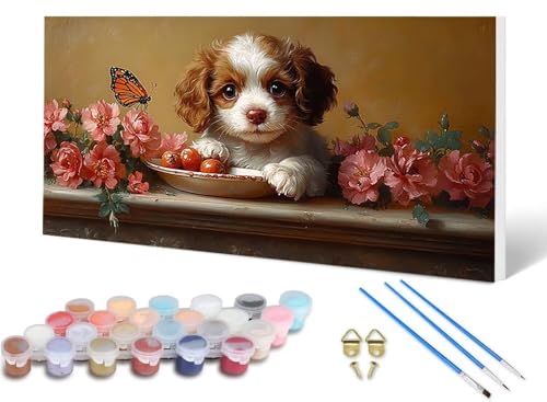 Malen Nach Zahlen Hund Malen Nach Zahlen Erwachsene Blume 100X300 CM, DIY Paint by Numbers Bastelset Erwachsene Anfänger mit 3 Pinsel und Acrylfarben & Knitterfreie Leinwand für Wanddeko -lsy250658 Malen Nach Zahlen Hund Malen Nach Zahlen Erwachsene Blume 100X300 CM, DIY Paint by Numbers Bastelset Erwachsene Anfänger mit 3 Pinsel und Acrylfarben & Knitterfreie Leinwand für Wanddeko -lsy250658 von LUESUAYN