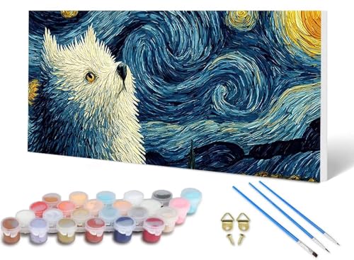 Malen Nach Zahlen Hund Malen Nach Zahlen Erwachsene Sternenhimmel 100 x 300 cm, DIY Paint by Numbers Bastelset Erwachsene Anfänger mit 3 Pinsel und Acrylfarben & Leinwand für Wanddeko -lsy25060O Malen Nach Zahlen Hund Malen Nach Zahlen Erwachsene Sternenhimmel 100 x 300 cm, DIY Paint by Numbers Bastelset Erwachsene Anfänger mit 3 Pinsel und Acrylfarben & Leinwand für Wanddeko -lsy25060O von LUESUAYN