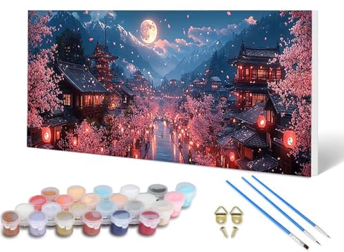 Malen Nach Zahlen Japan Malen Nach Zahlen Erwachsene Kirschblüten 70X140CM, DIY Paint by Numbers Bastelset Erwachsene Anfänger mit 3 Pinsel und Acrylfarben & Leinwand für Wanddeko, Geschenke -lsy256Z1 Malen Nach Zahlen Japan Malen Nach Zahlen Erwachsene Kirschblüten 70X140CM, DIY Paint by Numbers Bastelset Erwachsene Anfänger mit 3 Pinsel und Acrylfarben & Leinwand für Wanddeko, Geschenke -lsy256Z1 von LUESUAYN