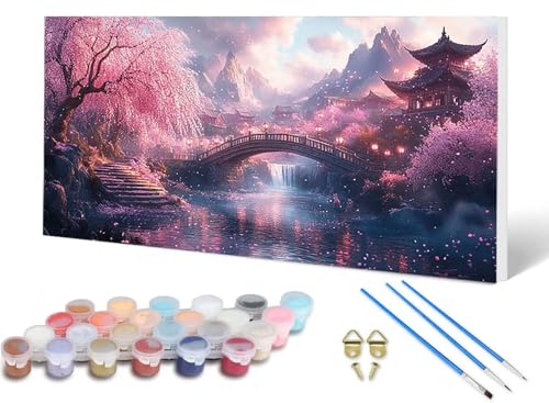 Malen Nach Zahlen Japan Malen Nach Zahlen Erwachsene Landschaft 50 x 100 cm, DIY Paint by Numbers Bastelset Erwachsene Anfänger mit 3 Pinsel und Acrylfarben & Leinwand für Wanddeko -lsy25069S0K Malen Nach Zahlen Japan Malen Nach Zahlen Erwachsene Landschaft 50 x 100 cm, DIY Paint by Numbers Bastelset Erwachsene Anfänger mit 3 Pinsel und Acrylfarben & Leinwand für Wanddeko -lsy25069S0K von LUESUAYN