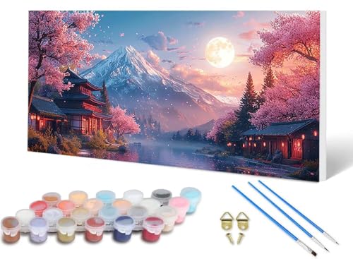Malen Nach Zahlen Japan Malen Nach Zahlen Erwachsene Vulkan Fuji 70X140 CM, DIY Paint by Numbers Bastelset Erwachsene Anfänger mit 3 Pinsel und Acrylfarben & Leinwand für Wanddeko, Geschenke -lsy256DT Malen Nach Zahlen Japan Malen Nach Zahlen Erwachsene Vulkan Fuji 70X140 CM, DIY Paint by Numbers Bastelset Erwachsene Anfänger mit 3 Pinsel und Acrylfarben & Leinwand für Wanddeko, Geschenke -lsy256DT von LUESUAYN
