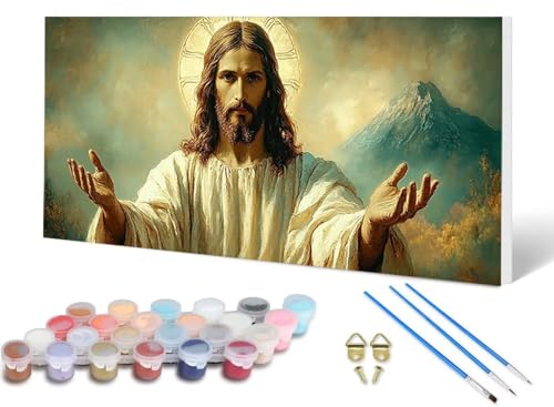 Malen Nach Zahlen Jesus Malen Nach Zahlen Erwachsene Berg 70 x 140 cm, DIY Paint by Numbers Bastelset Erwachsene Anfänger mit 3 Pinsel und Acrylfarben & Knitterfreie Leinwand für Wanddeko -lsy2506Z7 Malen Nach Zahlen Jesus Malen Nach Zahlen Erwachsene Berg 70 x 140 cm, DIY Paint by Numbers Bastelset Erwachsene Anfänger mit 3 Pinsel und Acrylfarben & Knitterfreie Leinwand für Wanddeko -lsy2506Z7 von LUESUAYN