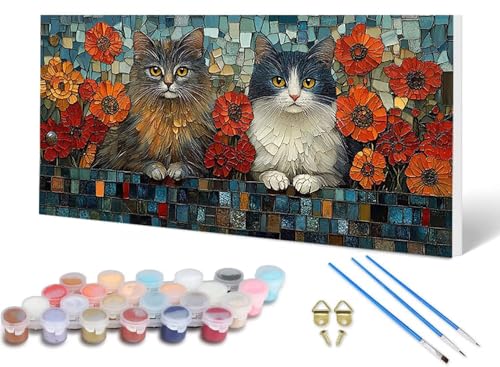 Malen Nach Zahlen Katze Malen Nach Zahlen Erwachsene Färberdistel 100X300CM, DIY Paint by Numbers Bastelset Erwachsene Anfänger mit 3 Pinsel und Acrylfarben & Leinwand für Wanddeko -lsy2506ADEZ Malen Nach Zahlen Katze Malen Nach Zahlen Erwachsene Färberdistel 100X300CM, DIY Paint by Numbers Bastelset Erwachsene Anfänger mit 3 Pinsel und Acrylfarben & Leinwand für Wanddeko -lsy2506ADEZ von LUESUAYN
